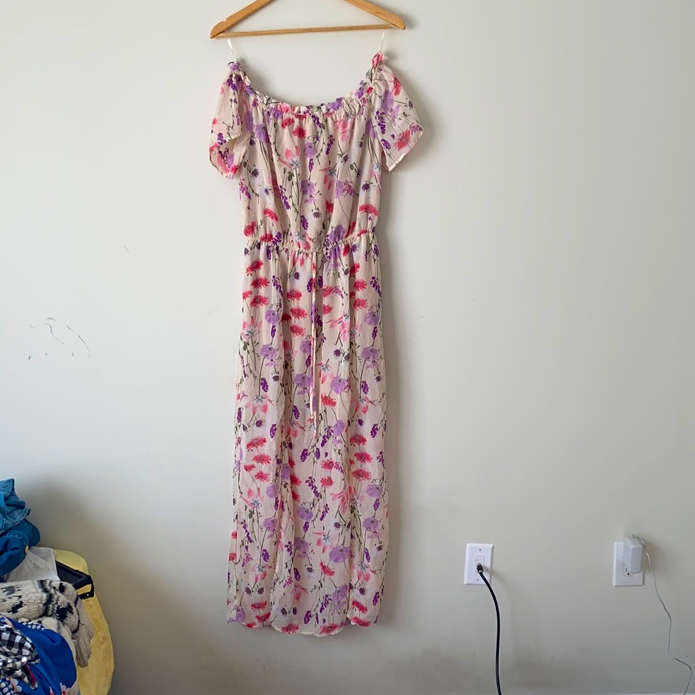 Floral long dress size large